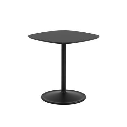 Soft Cafe Table by Muuto - Square (70x70 cm) / Height: 73 cm / Black Nanolaminate Top / Black Aluminium Base