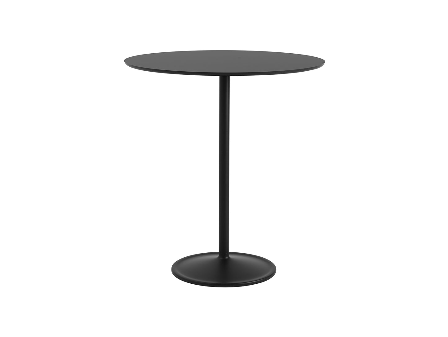 Soft Dining Table by Muuto -  D95 H105 / Black Nanolaminate Top / Black Aluminium Base