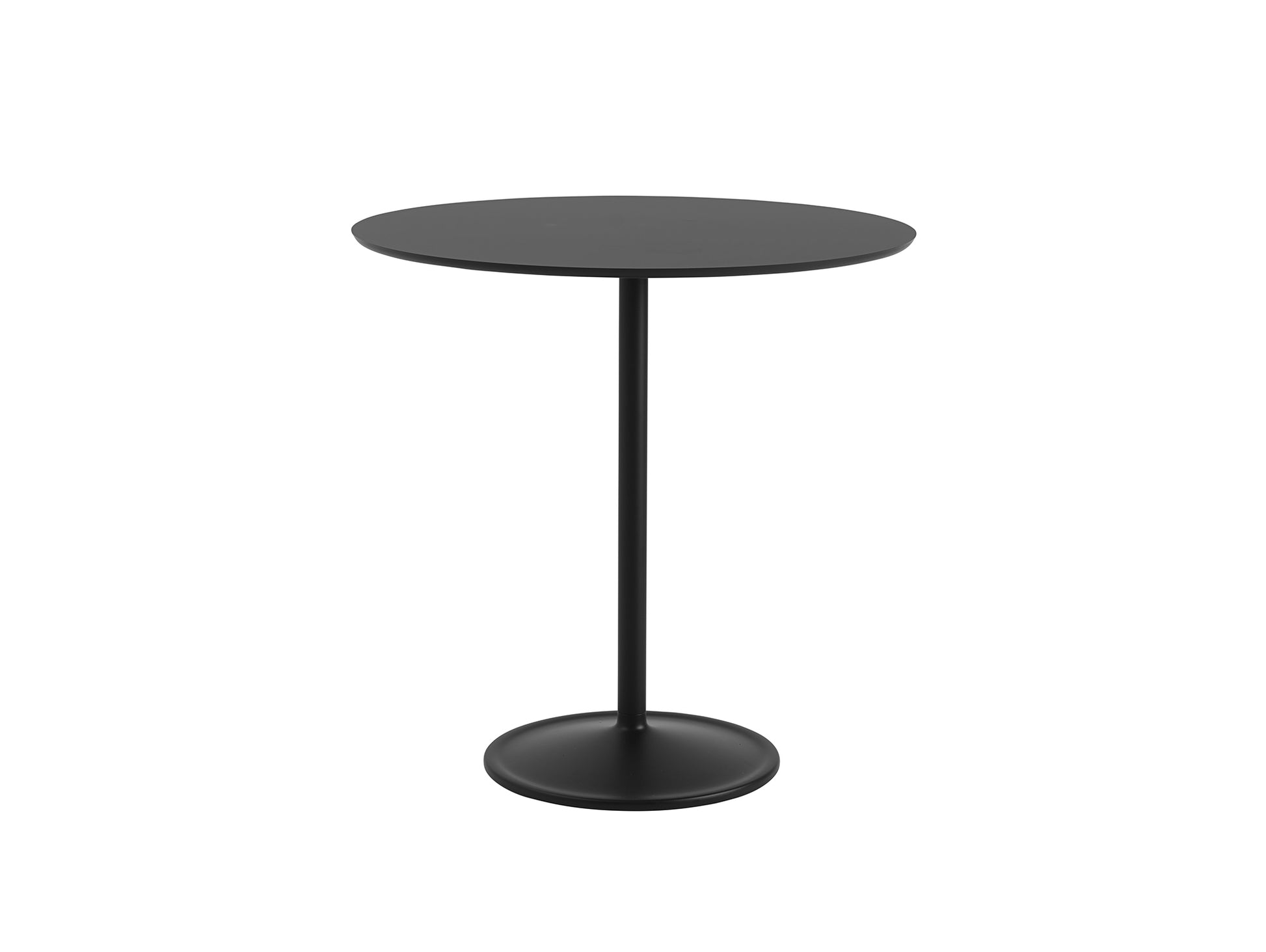 Soft Dining Table by Muuto -  D95 H95 / Black Nanolaminate Top / Black Aluminium Base