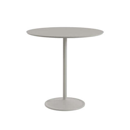 Soft Dining Table by Muuto -  D95 H95 / Grey Linoleum Top / Grey Aluminium Base