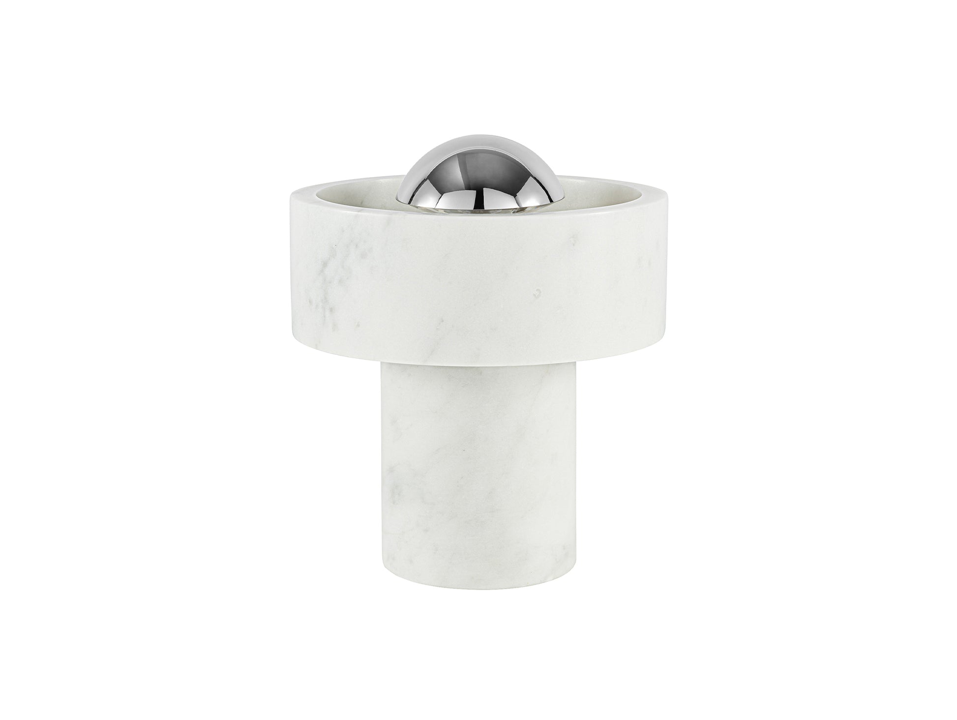 Stone LED Portable Lamp by Tom Dixon - Silver