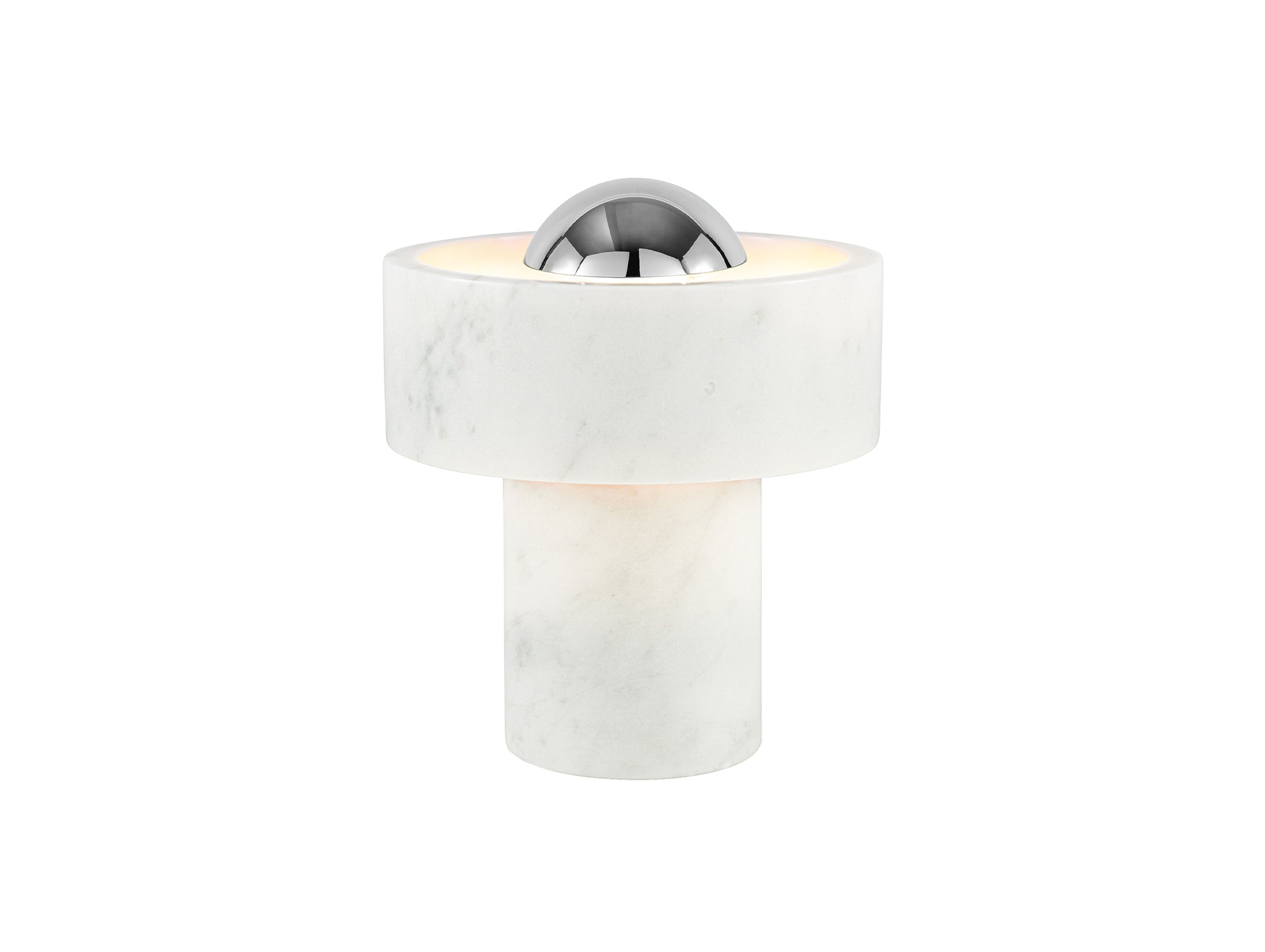 Stone LED Portable Lamp by Tom Dixon - Silver