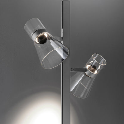 Nocturne Floor 2 Lamp by Flos - Cone / Silver