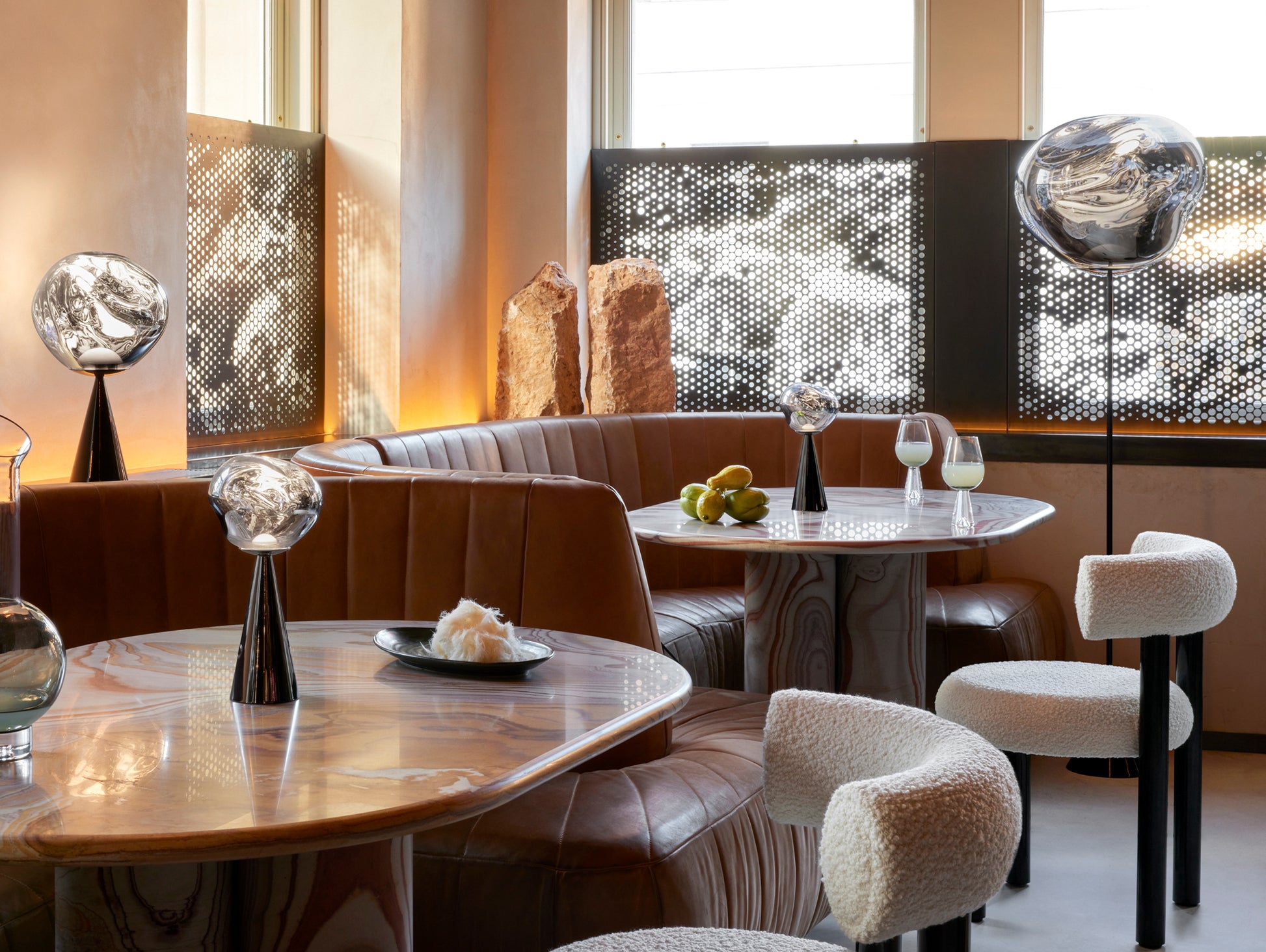 Melt LED Cone Slim Floor Lamp by Tom Dixon - Silver