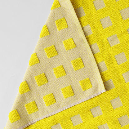 Squares Yellow/Oat Tea Towel by Wrap
