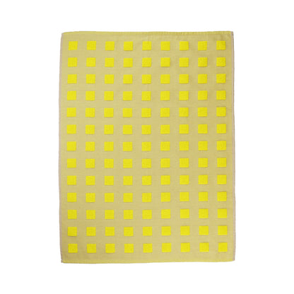 Squares Yellow/Oat Tea Towel by Wrap