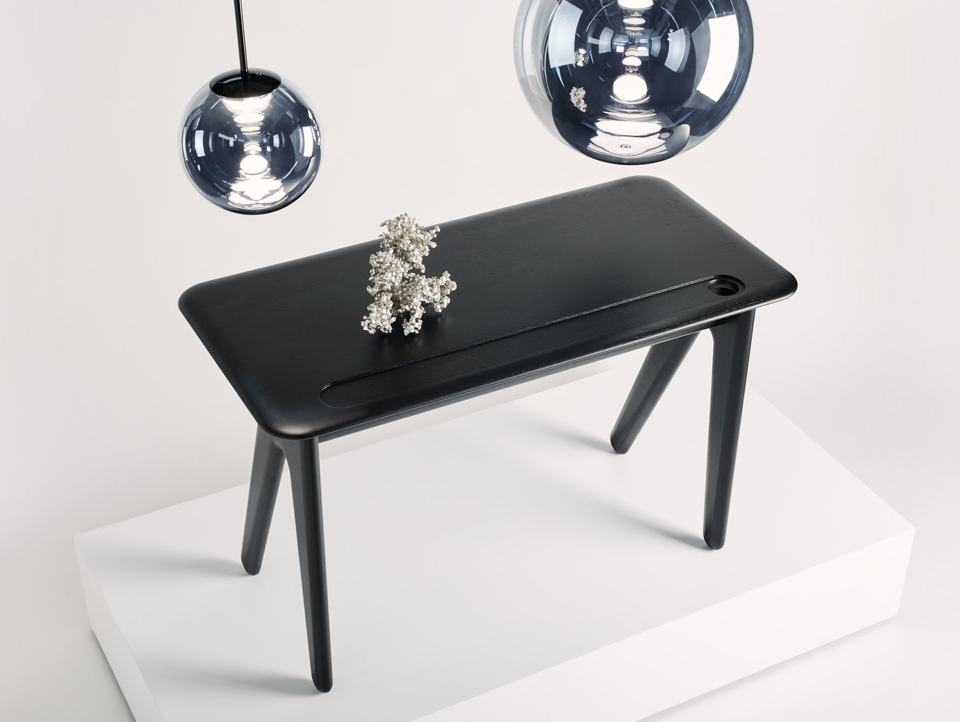 Slab Desk by Tom Dixon - Black Oak