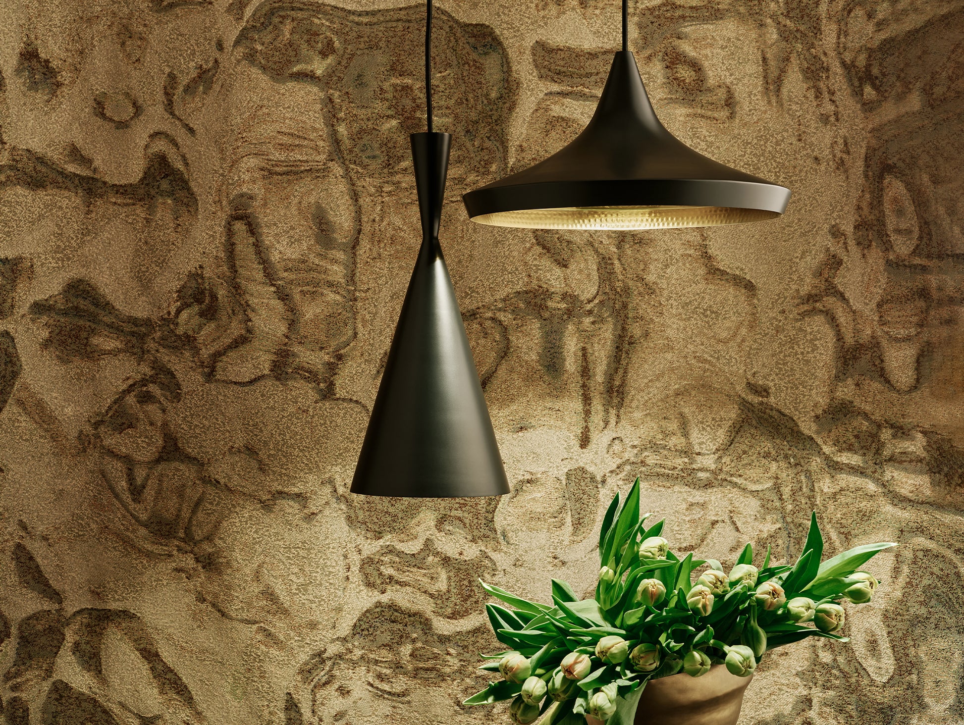 Beat Wide LED Pendant Light by Tom Dixon - Black