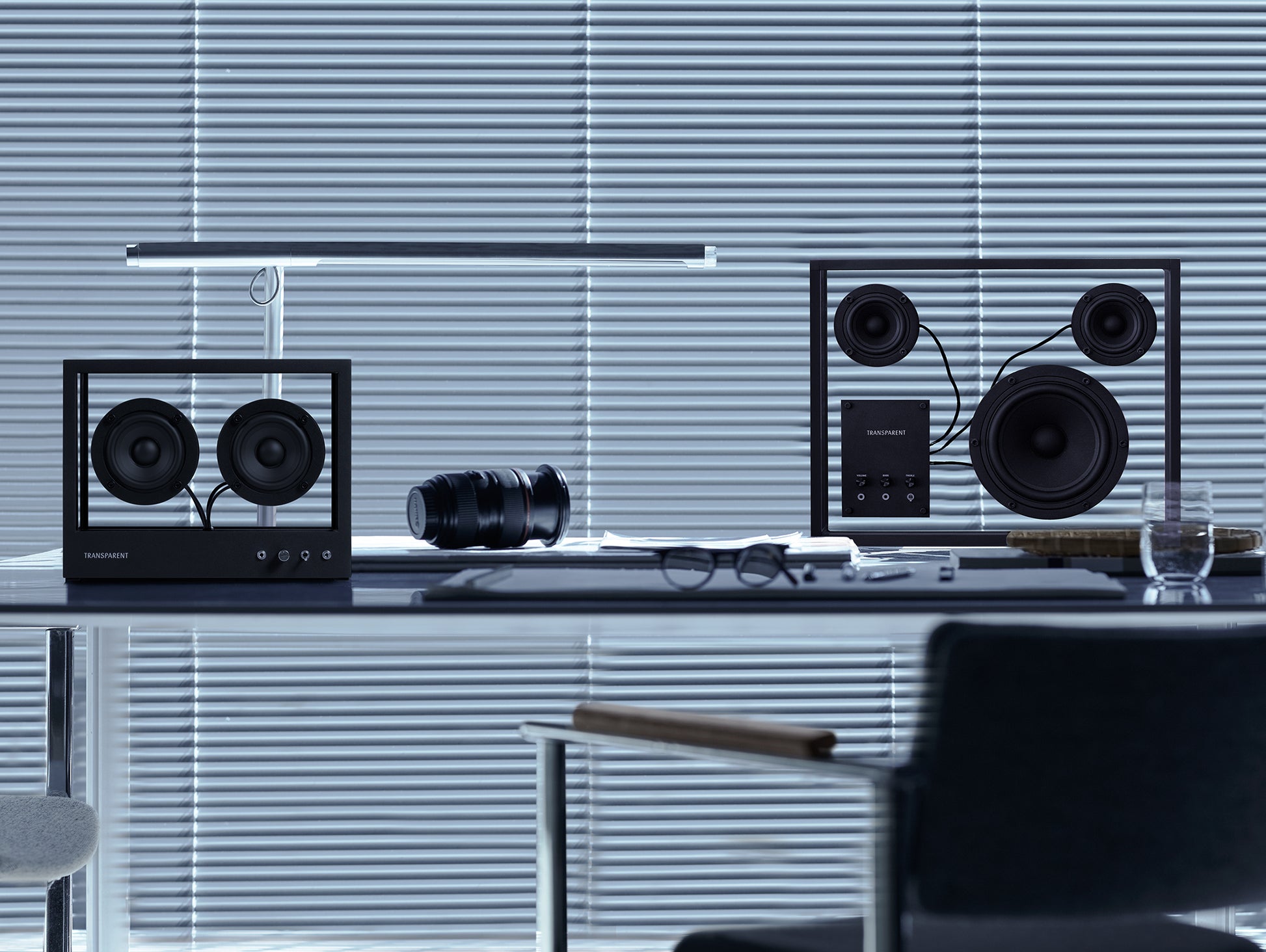 Large Transparent Speaker by Transparent - Black