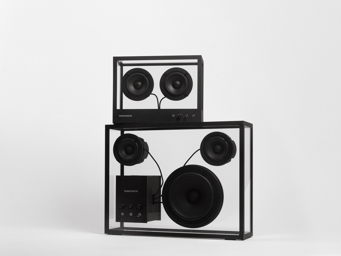 Large Transparent Speaker by Transparent - Black