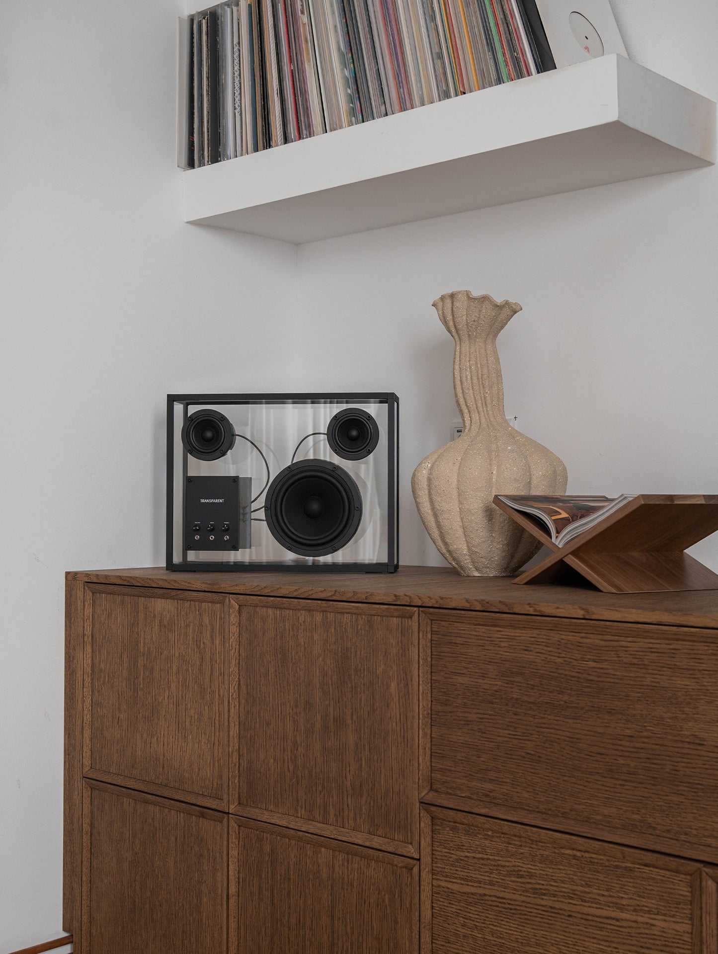 Large Transparent Speaker by Transparent - Black