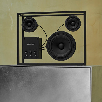 Large Transparent Speaker by Transparent - Black