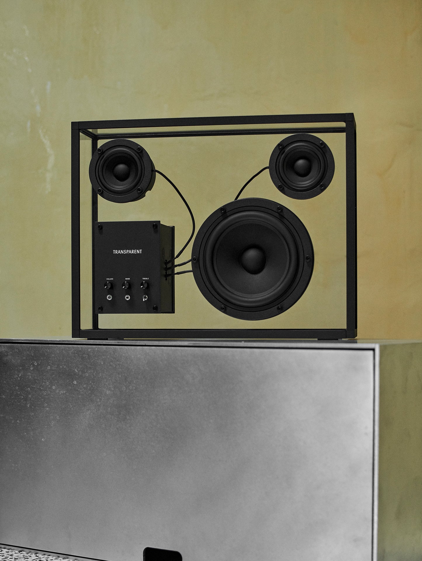 Large Transparent Speaker by Transparent - Black