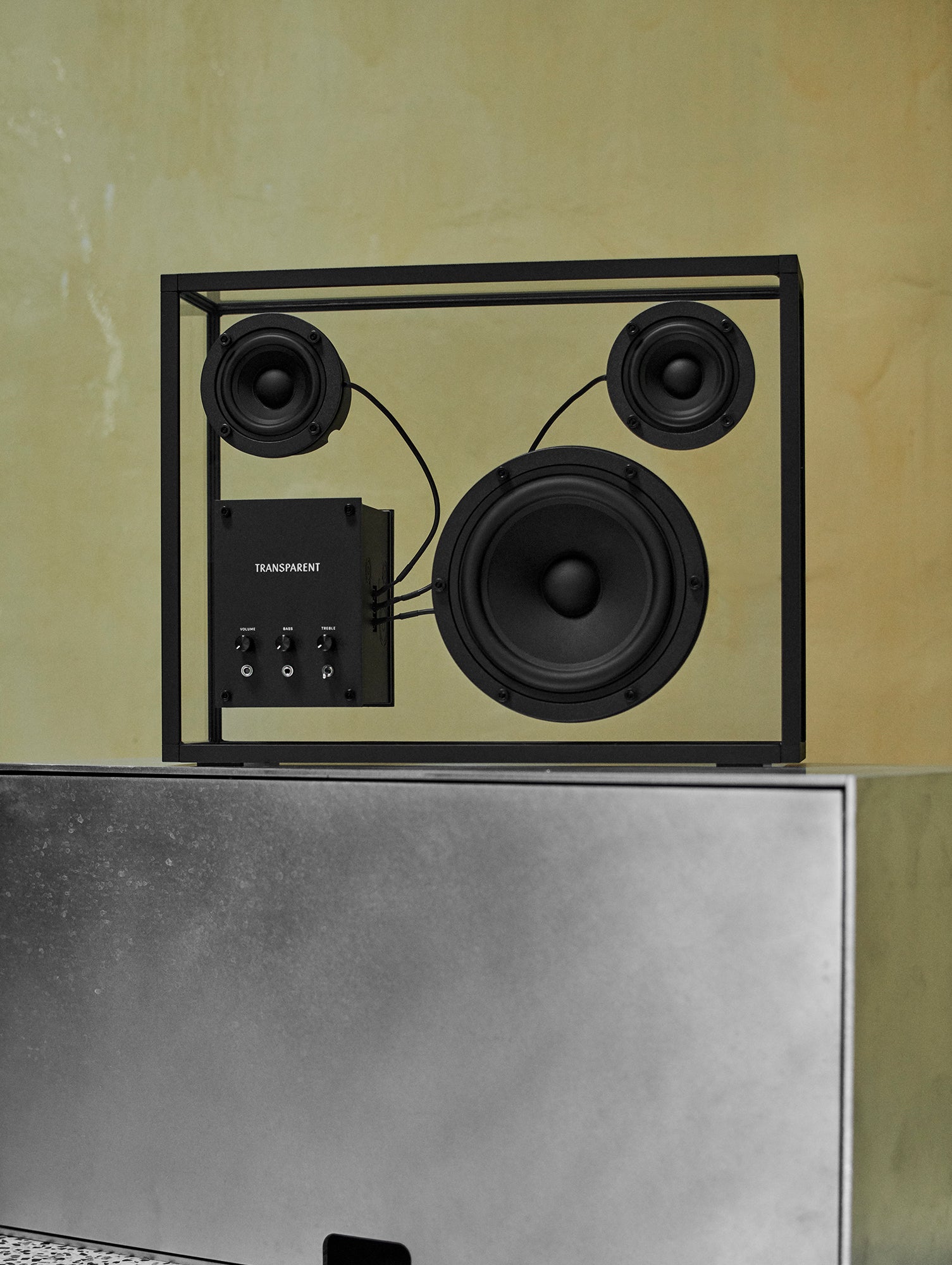Large Transparent Speaker by Transparent - Black