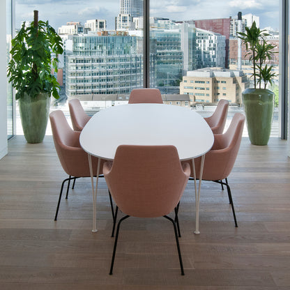 Superellipse Dining Table (Laminate Tabletop) by Fritz Hansen