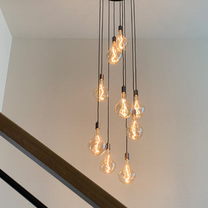 Nine Pendant with Voronoi II by Tala - Black Canopy / Graphite Grip with Graphite Pendants