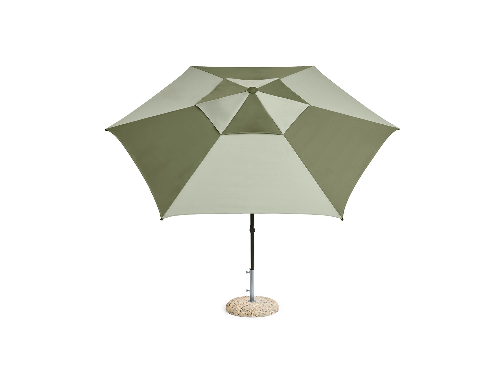 Terrazza Parasol by HAY - Hexagon / Green and Dark Green