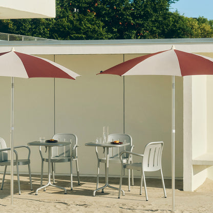 Terrazza Parasol by HAY - Octagon / Off White and Burgundy
