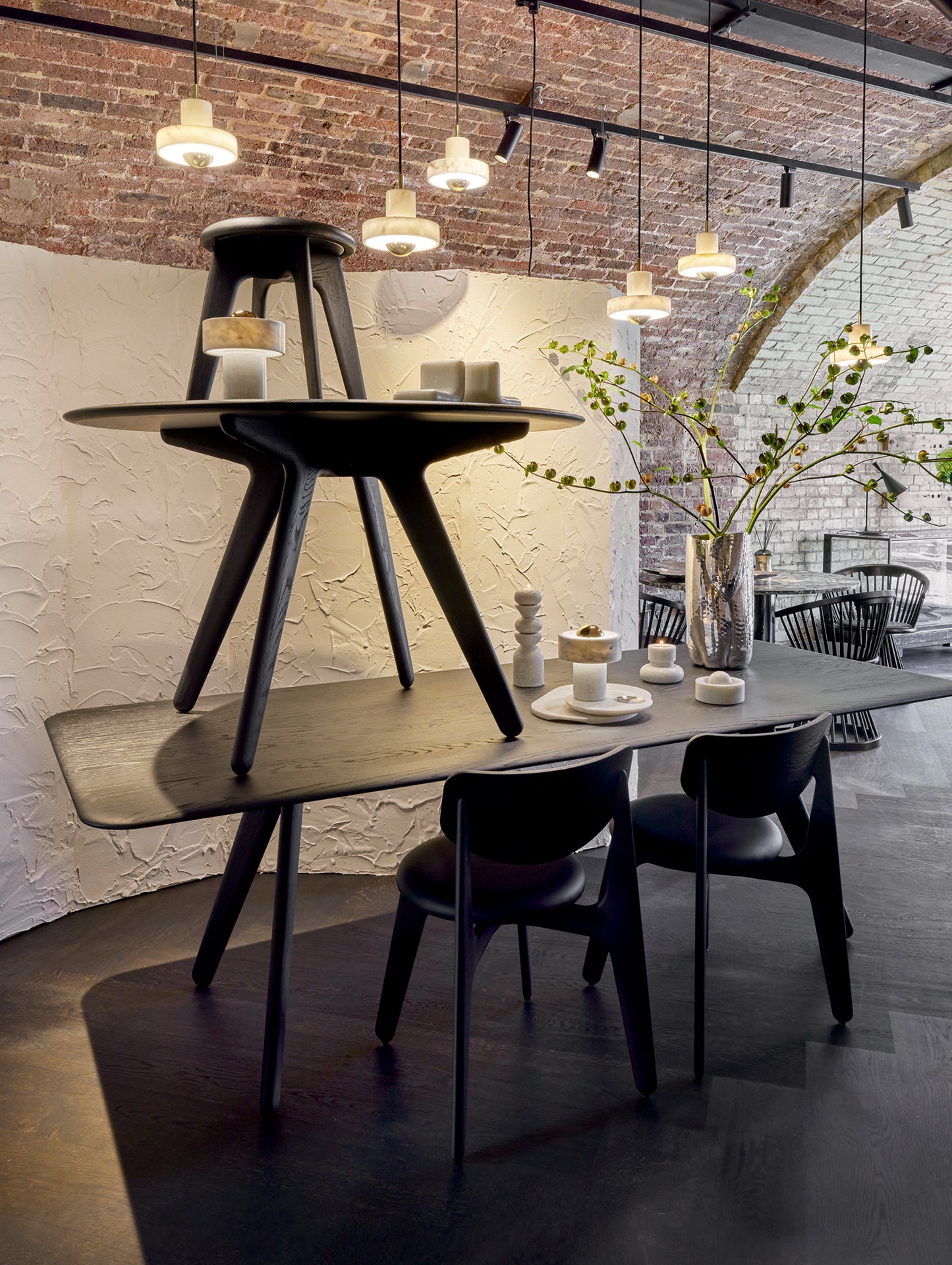 Slab Stool by Tom Dixon - Black Lacquered Oak