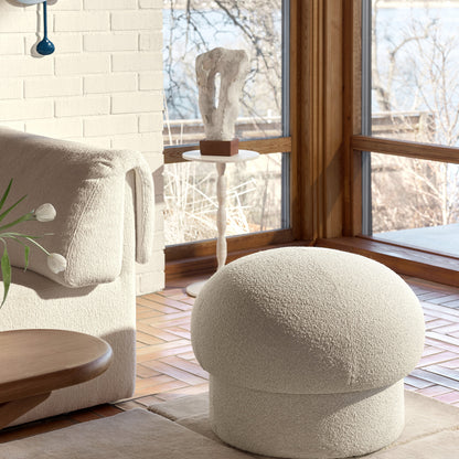 Uno Pouf by Design House Stockholm - D 65cm / Cream