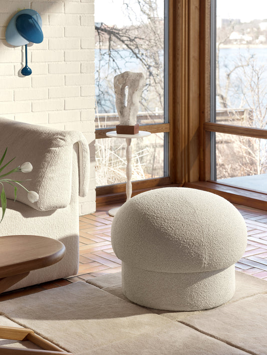 Uno Pouf by Design House Stockholm - D 65cm / Cream
