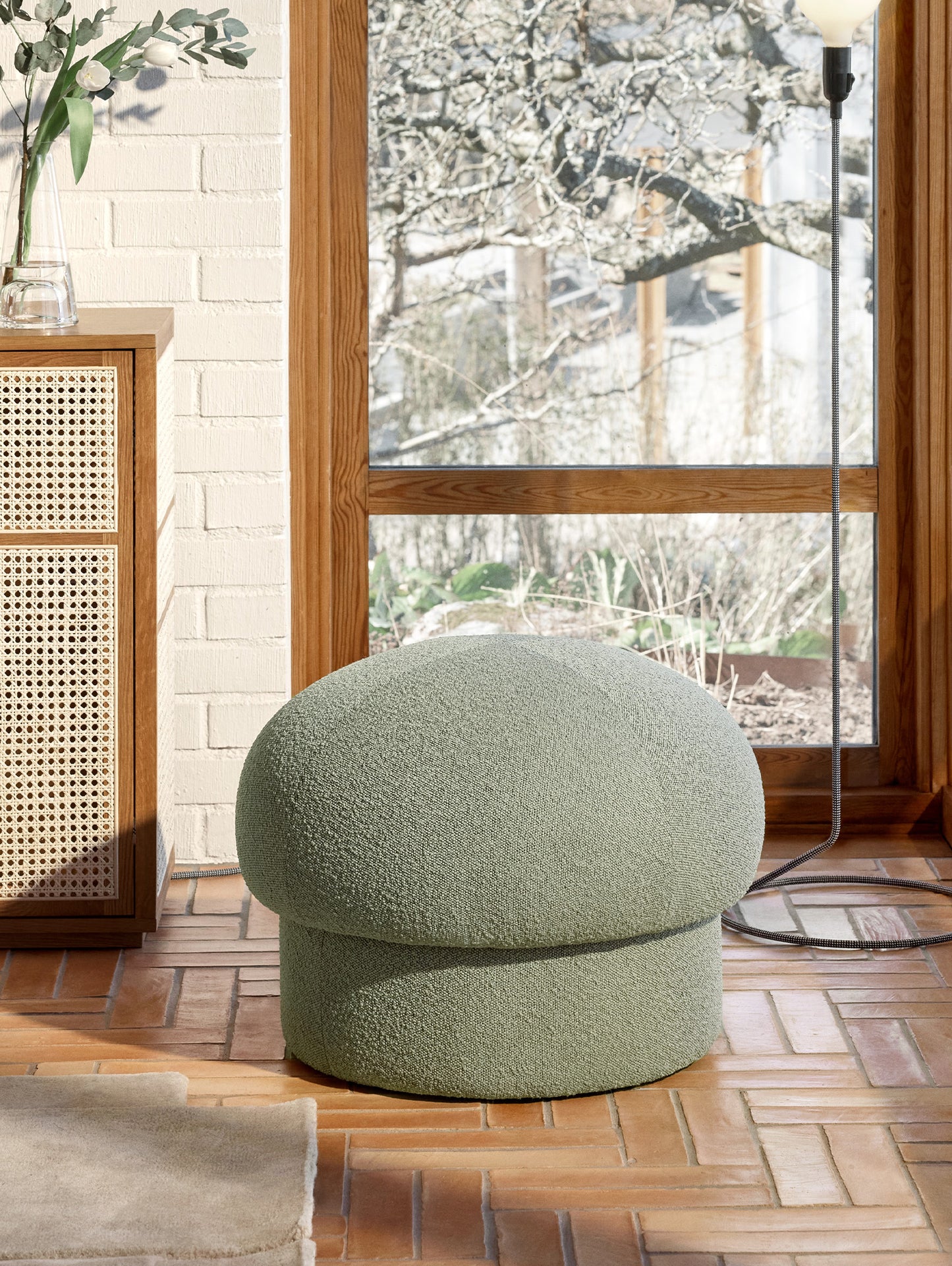 Uno Pouf by Design House Stockholm - D 65cm / Green