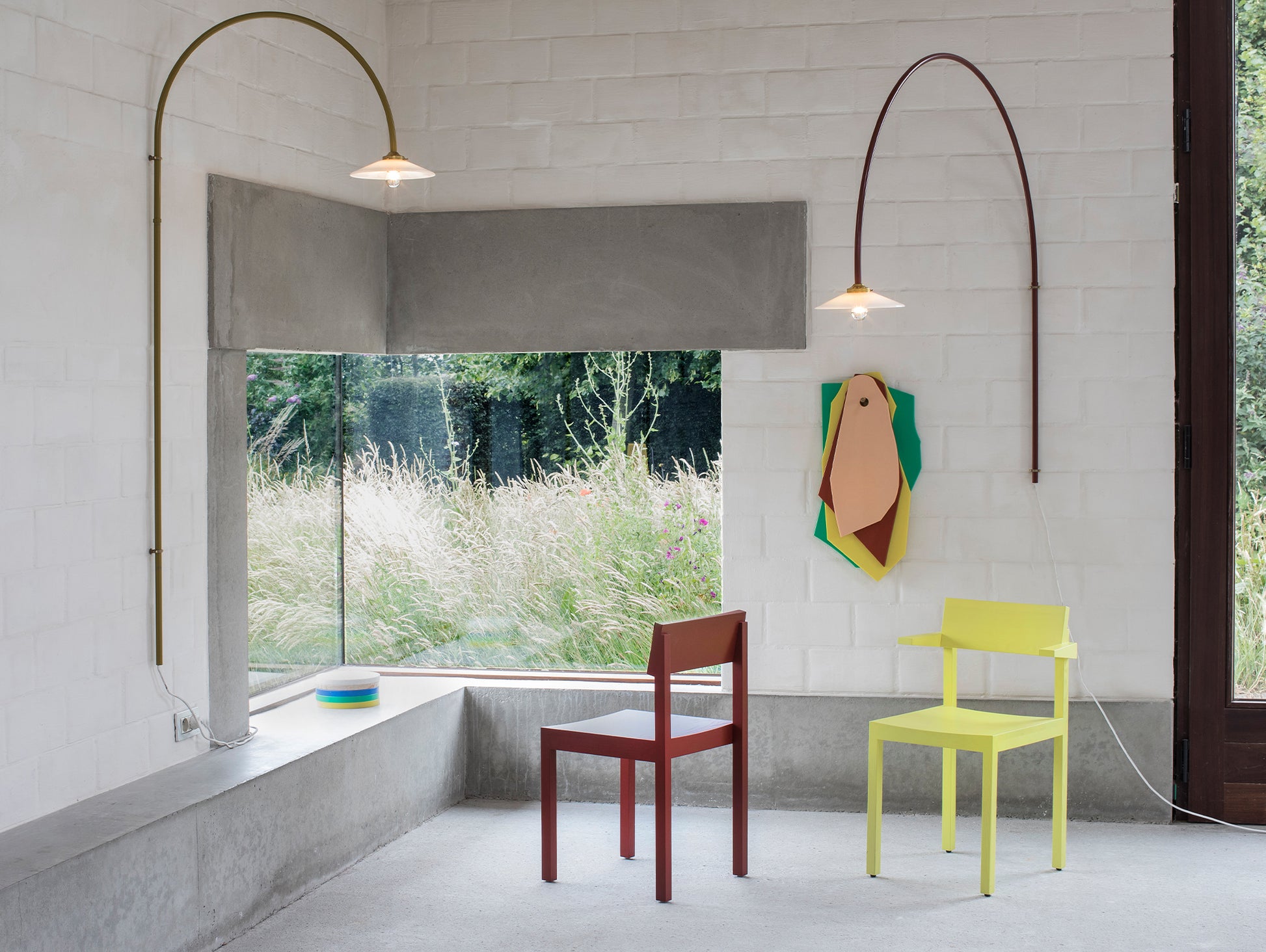 Hanging Lamp No.3 by Valerie Objects - Menie Red Steel