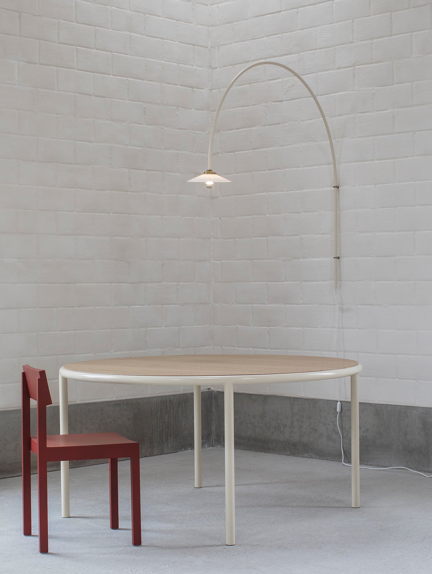 Hanging Lamp No.3 by Valerie Objects - Ivory Steel