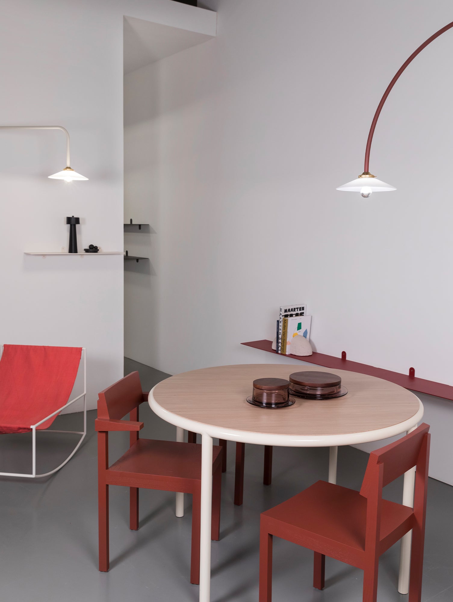 Hanging Lamp No.3 by Valerie Objects - Menie Red Steel