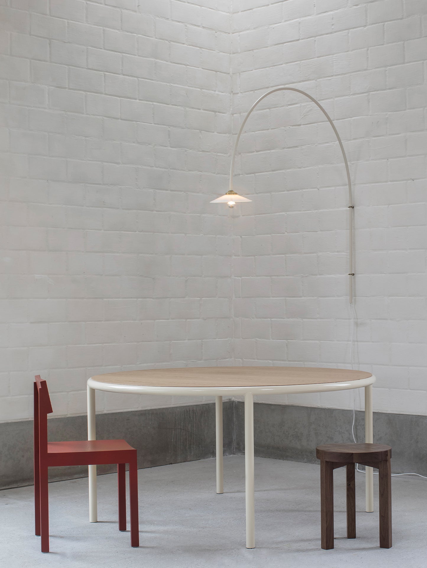 Hanging Lamp No.3 by Valerie Objects - Ivory Steel