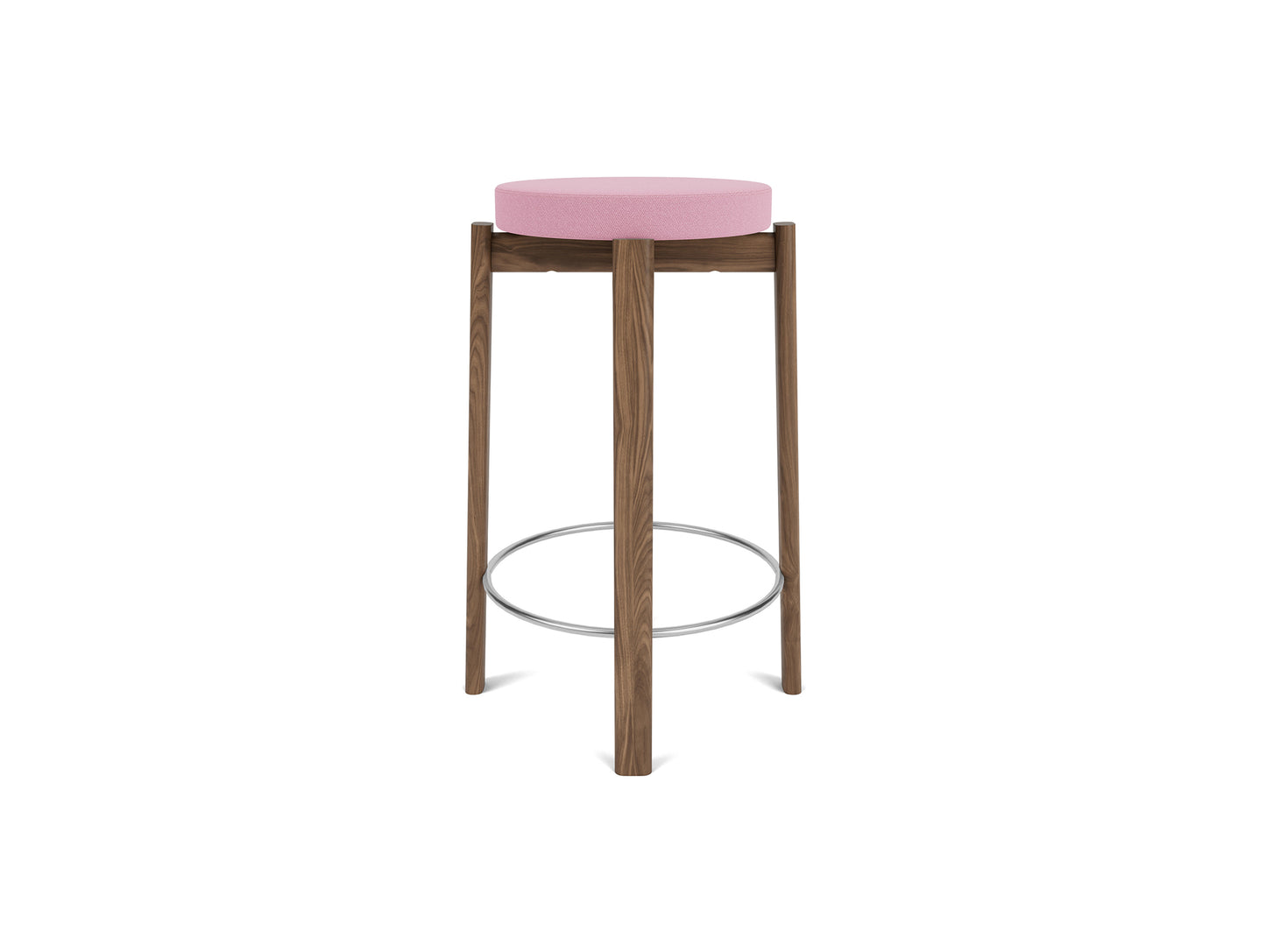 Passage Bar/Counter Stool Upholstered by Audo Copenhagen - Counter Stool / Walnut Base / Vidar 526