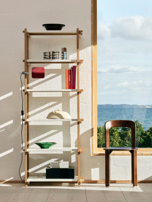 Woody Shelves by HAY - Column High / Soaped Oak / Almond White