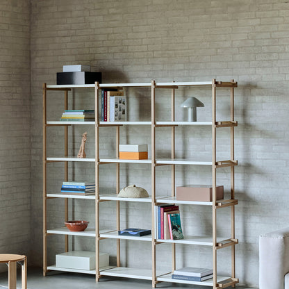 Woody Shelves by HAY - High / Soaped Oak / Almond White