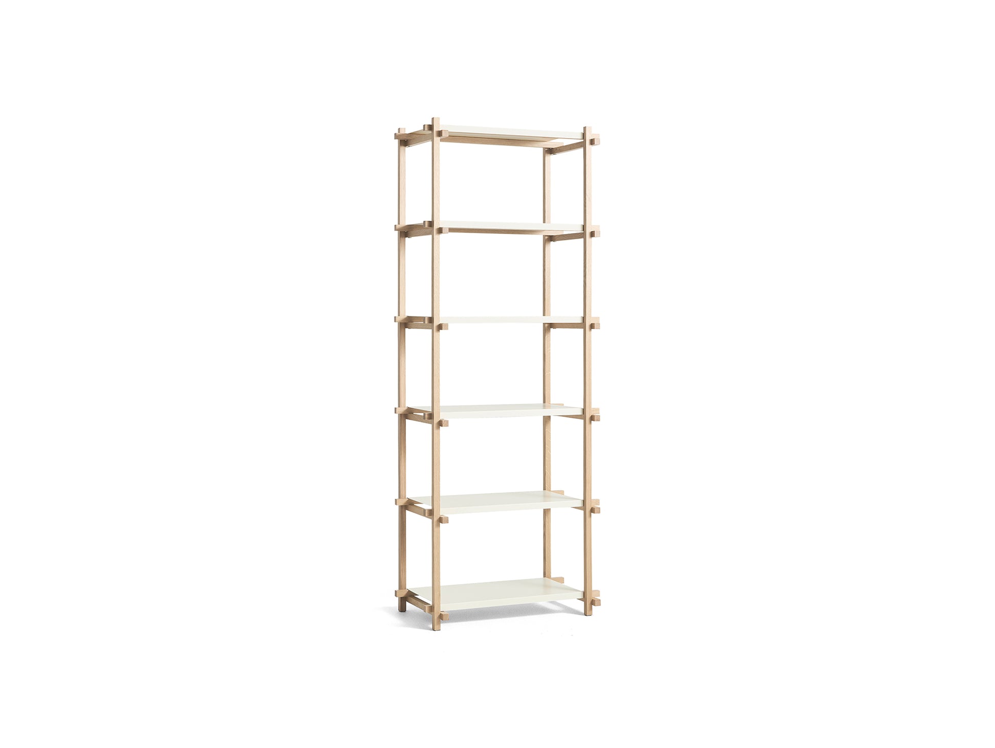 Woody Shelves by HAY - Column High / Soaped Oak / Almond White