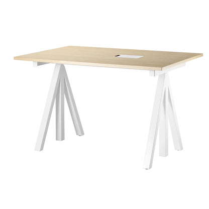 Work Desk by String - 120x78 / White / Ash