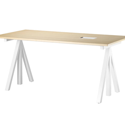 Work Desk by String - 160x78 / White / Ash