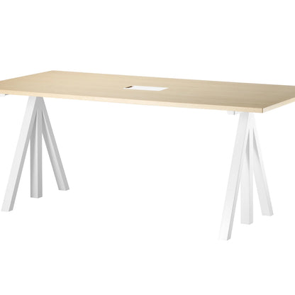 Work Desk by String - 180x78 / White / Ash