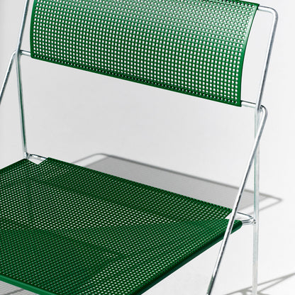X-Line Chair Outdoor by HAY – Hot Galvanised Steel Frame / Leek Green Seat and Back