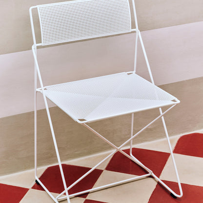 X-Line Chair Outdoor by HAY – Chalk White Powder-Coated Steel Frame / Chalk White Seat and Back