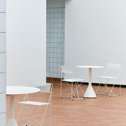X-Line Chair Outdoor by HAY – Chalk White Powder-Coated Steel Frame / Chalk White Seat and Back