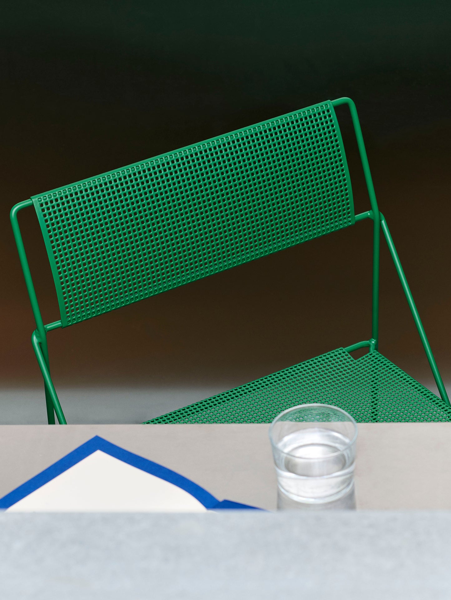 X-Line Chair Outdoor by HAY – Leek Green Powder-Coated Steel Frame / Leek Green Seat and Back