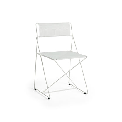 X-Line Chair Outdoor by HAY – Chalk White Powder-Coated Steel Frame / Chalk White Seat and Back
