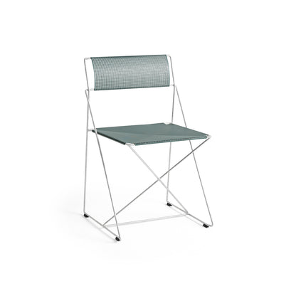 X-Line Chair Outdoor by HAY – Hot Galvanised Steel Frame / Moss Seat and Back