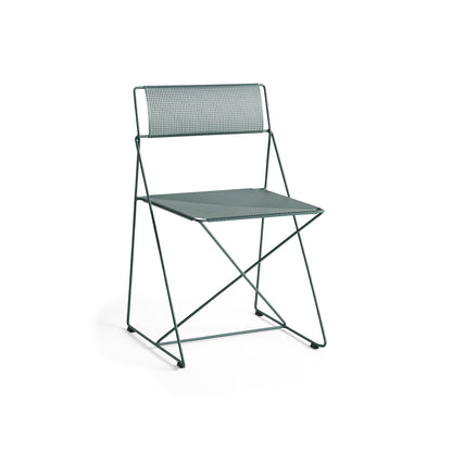 X-Line Chair Outdoor by HAY – Moss Powder-Coated Steel Frame / Moss Seat and Back