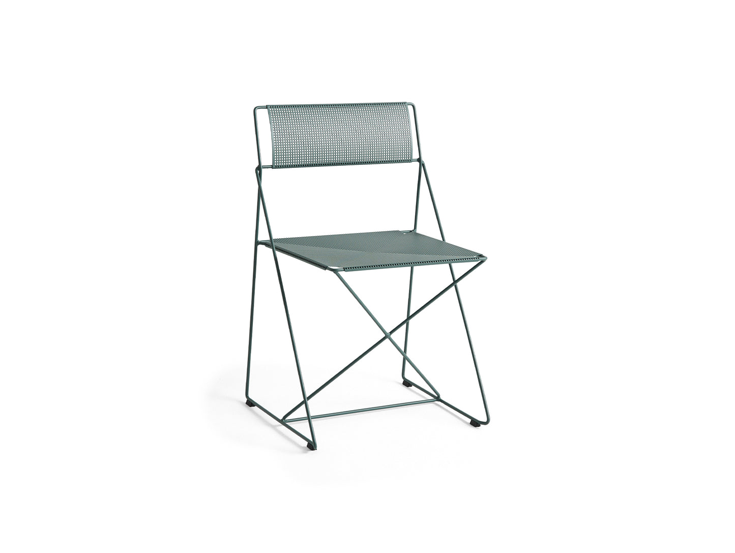 X-Line Chair Outdoor by HAY – Moss Powder-Coated Steel Frame / Moss Seat and Back