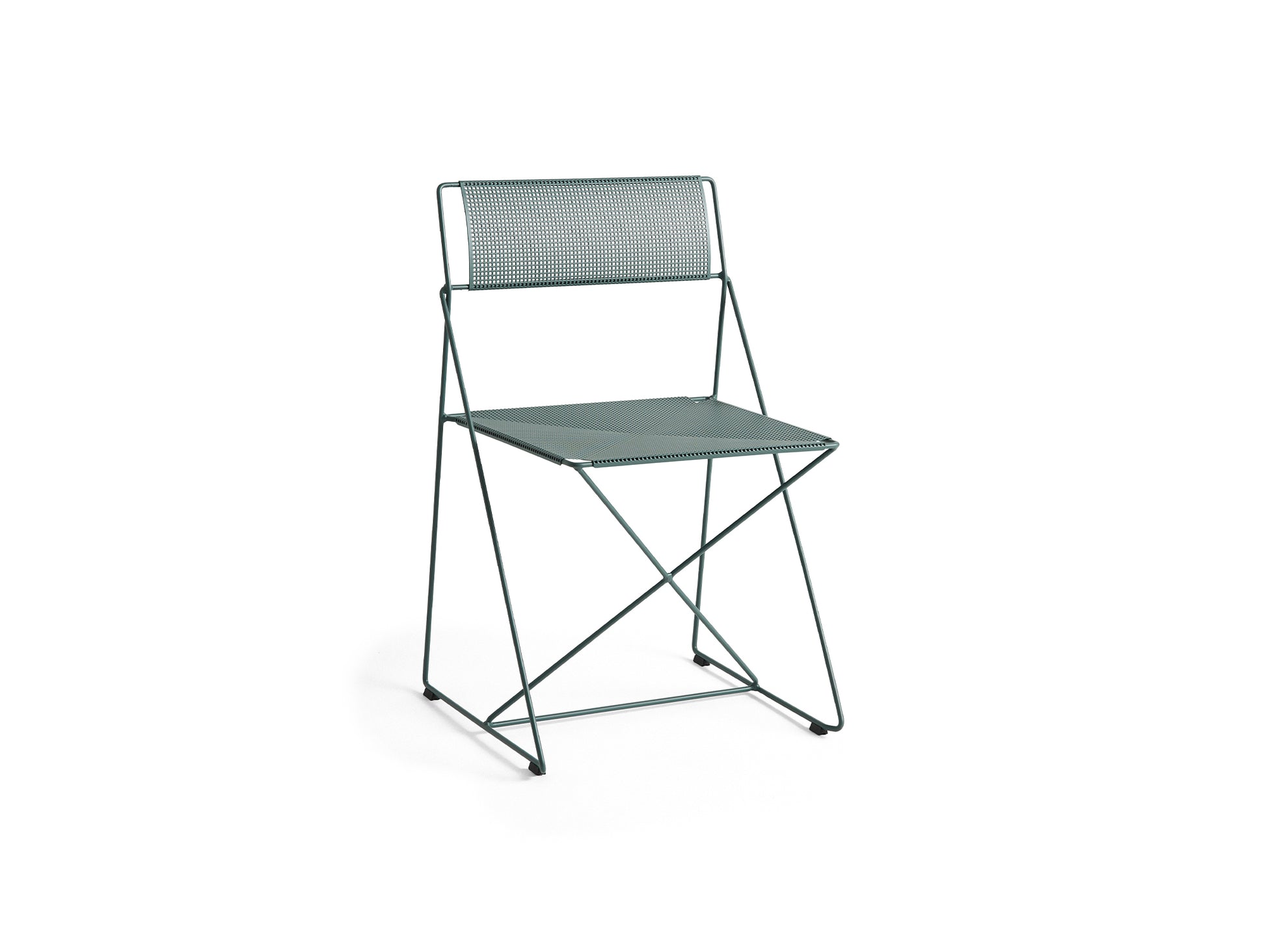 X-Line Chair Outdoor by HAY – Moss Powder-Coated Steel Frame / Moss Seat and Back