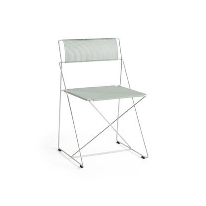 X-Line Chair Outdoor by HAY – Hot Galvanised Steel Frame / Pale Linden Seat and Back