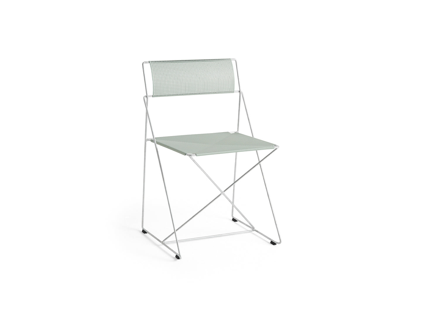 X-Line Chair Outdoor by HAY – Hot Galvanised Steel Frame / Pale Linden Seat and Back