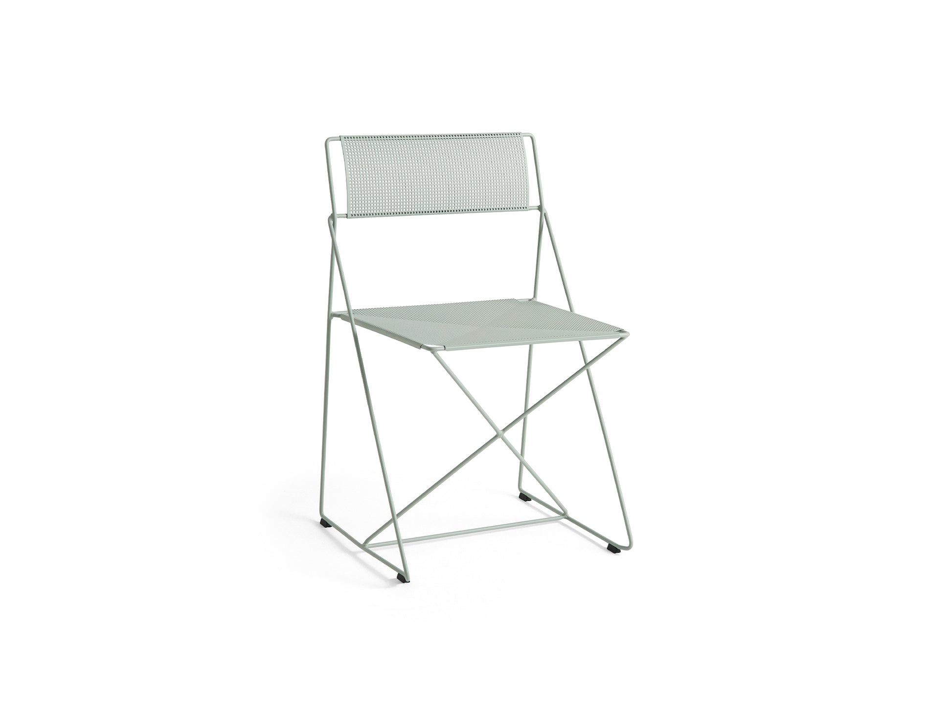 X-Line Chair Outdoor by HAY – Pale Linden Powder-Coated Steel Frame / Pale Linden Seat and Back