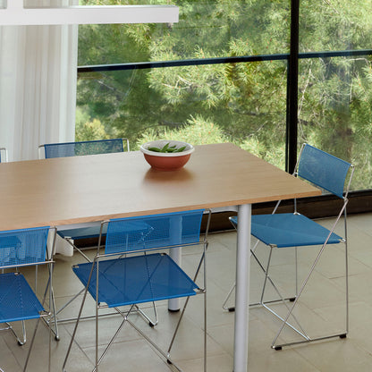 X-Line Chair Outdoor by HAY – Hot Galvanised Steel Frame / Powder Blue Seat and Back